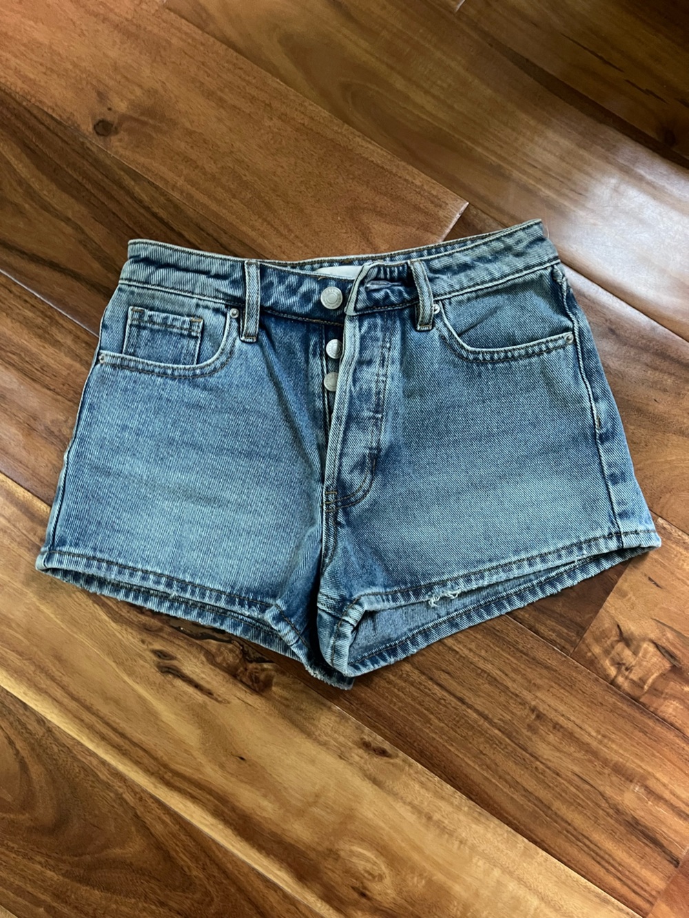 PacSun Light Blue High-Rise Denim Jean Shorts